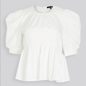 Em saison white peplum top
